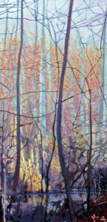 Boisé Marécageux--oil on canvas 40x20
