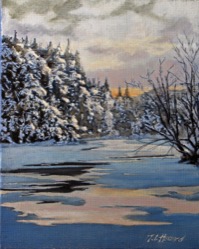 Dernière Lumière--oil on linen 10x8