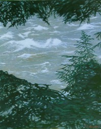 Le Grand Dégel, La Rivière Rouge--acrylic on linen 24x16